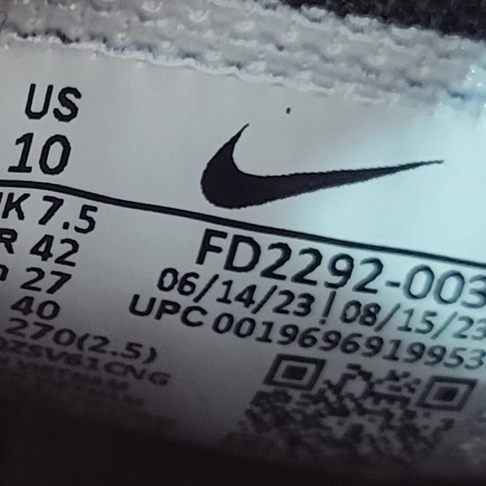 Nike Interact Run FD2292-003 Unisex Size M8.5 W10 Black Anthracite Athletic Shoe - Picture 10 of 10